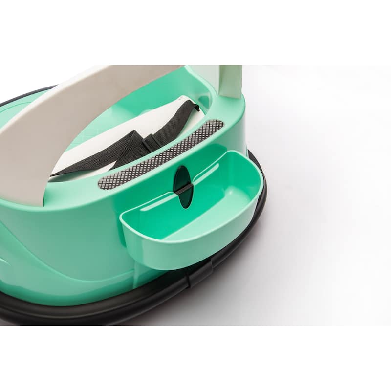 Blue Green Kids Bumper Car Ride-On Bumper Car with Remote Control, Battery Powered Electric Car with LED Lights