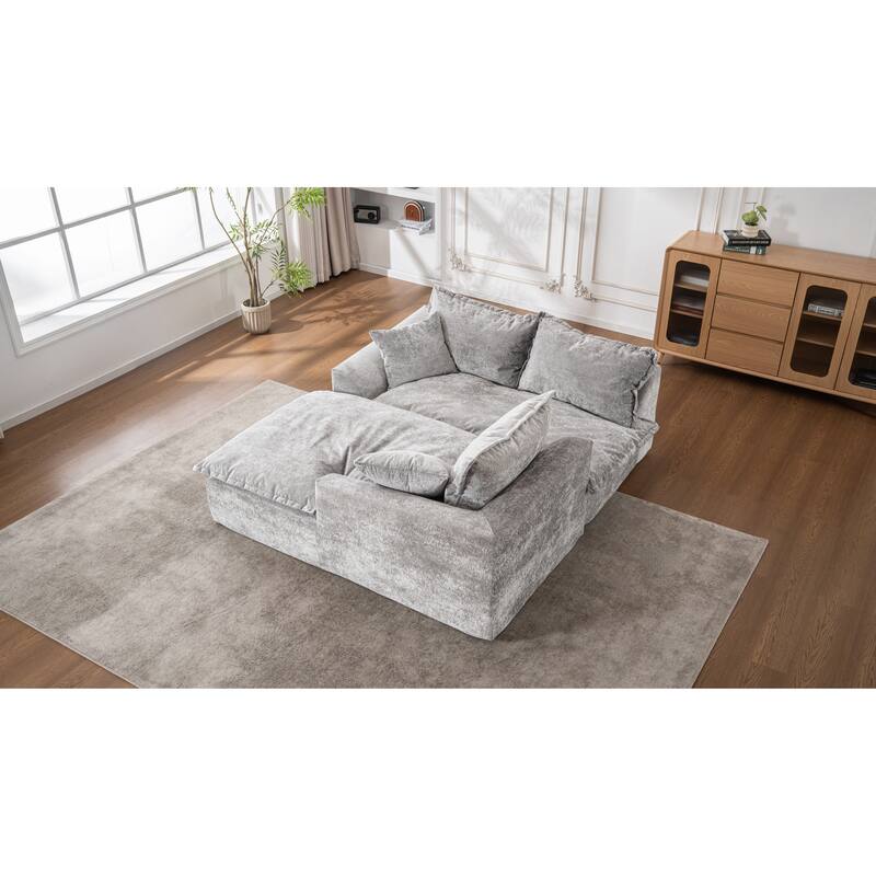 103" L-Shaped Cloud Sectional Sofa with Chaise, Upholstered Boneless Couches for Living Room, Modern Modular Chenille Sofa