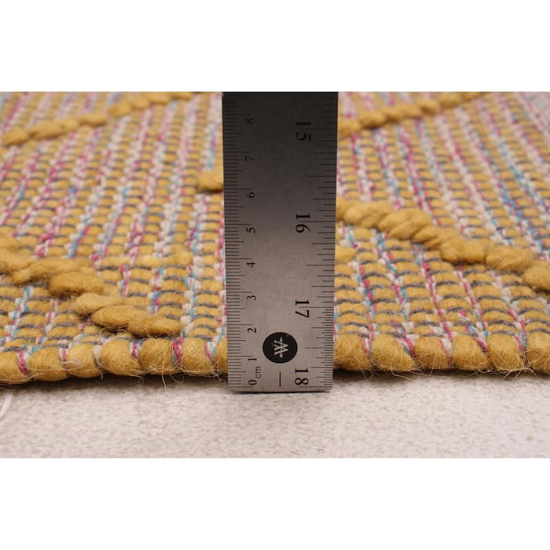 ECARPETGALLERY Braid weave Sienna Olive Wool Rug - 5'11 x 9'3