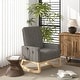 preview thumbnail 29 of 34, VECELO Upholstered Rocking Chair Padded Seat with Pocket and USB Port, Rocking Chair Nursery Rocker