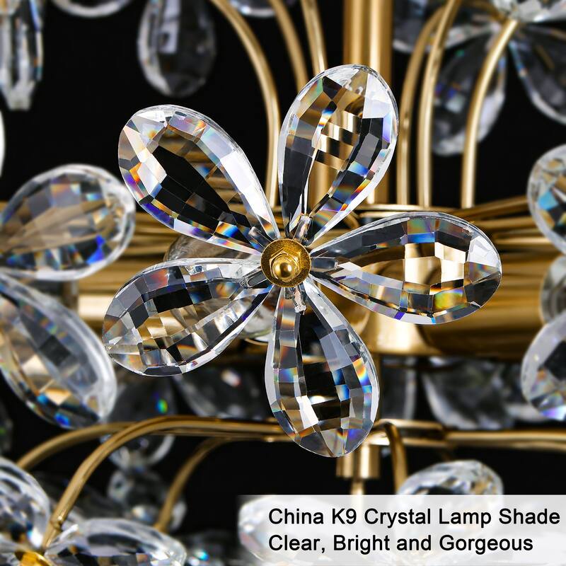 Starsky 6-Light Sputnik Flower Crystal Chandelier