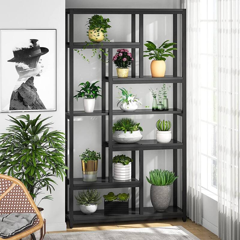 79 Inches Extra Tall Bookshelf Bookcase with 10-open Shelf - 39.37”(L) x 11.8”(D) x 78.74”(H)