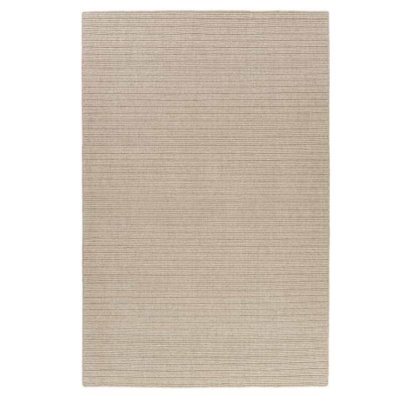 Sevita Solid Casual Hand-Woven Woolen Area Rug - 5' x 7'9" - Beige