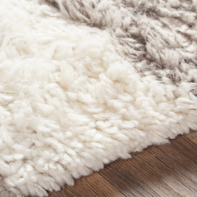 Livabliss Tripoli Abstract Hand-woven Wool Shag Area Rug