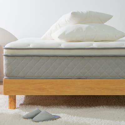 14 Inch Breathable Cool Cover Memory Foam Individual Pocket Spring Hybrid Mattress
