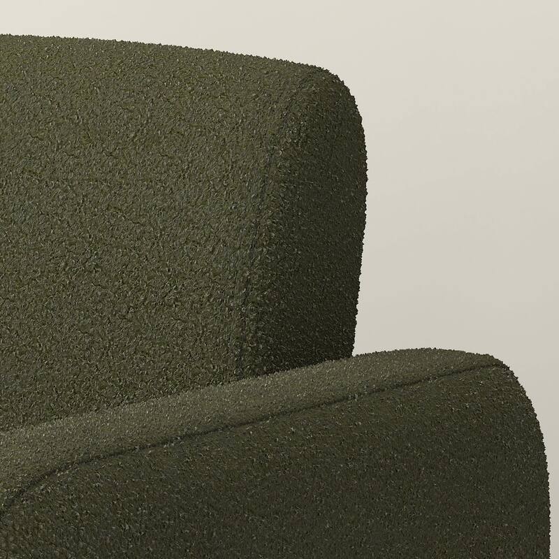 Modern 30.51" Upholstered Accent Chair with Open Back and Rubber Wood Frame for Living Room
