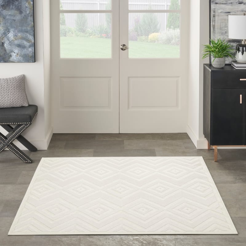 Nourison Versatile Indoor/Outdoor Geometric Flatweave Area Rug