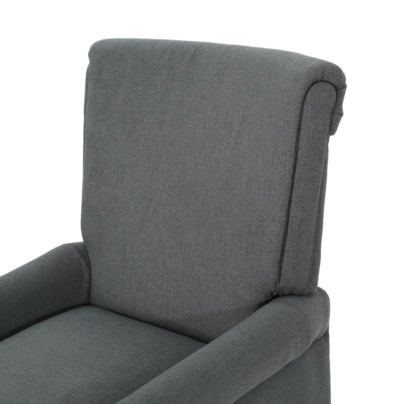 Recliner Chair for Small Spaces, Upholstered Manual Recliner with Armrests, Fabric Single Sofa Chair for Living Room