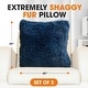 preview thumbnail 130 of 136, Cheer Collection Super Soft Shaggy Long Hair Throw Pillows Set of 2 Plush Accent Cushions