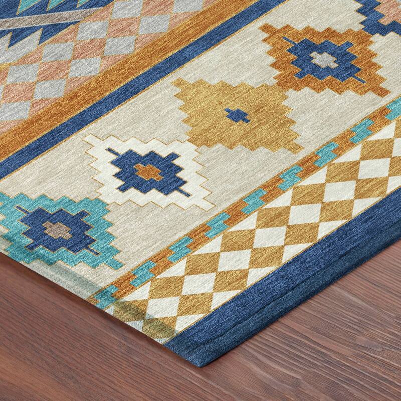 Machine Washable Indoor/ Outdoor Global Clemente Chantille Rug