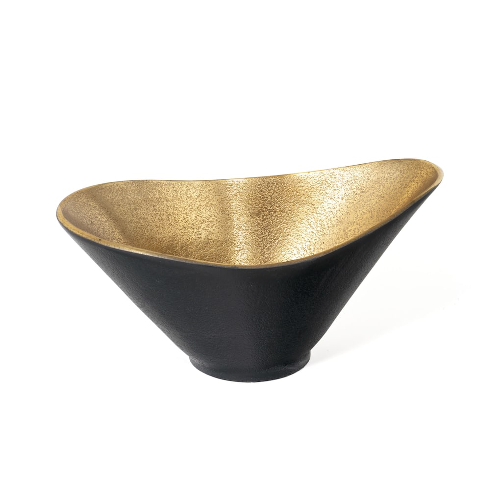 Lazaro Gold and Black Decorative Metal Bowl