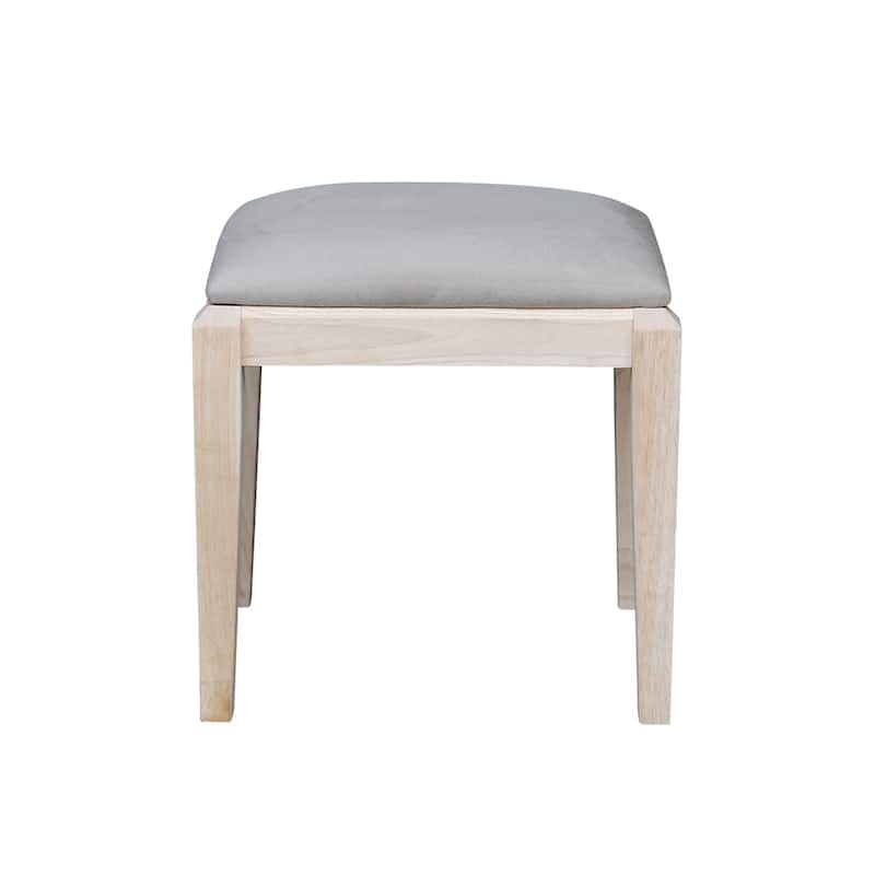 Solid Wood Upholstered Vanity Bench