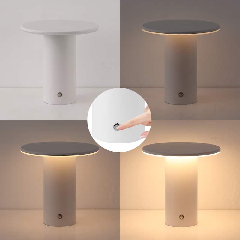 Gio 7.5" Rechargeable/Cordless Dimmable Integrated LED Table Lamp, Touch Sensor (Set of 2) - 7.50