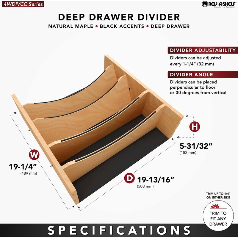 Rev-A-Shelf 4WDIVCC-24-1 Craftsman 19-1/4" W X 19-13/16" D Designer