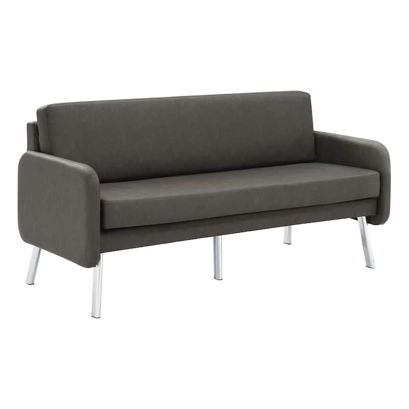 Lounge Sofa with Chrome Legs
