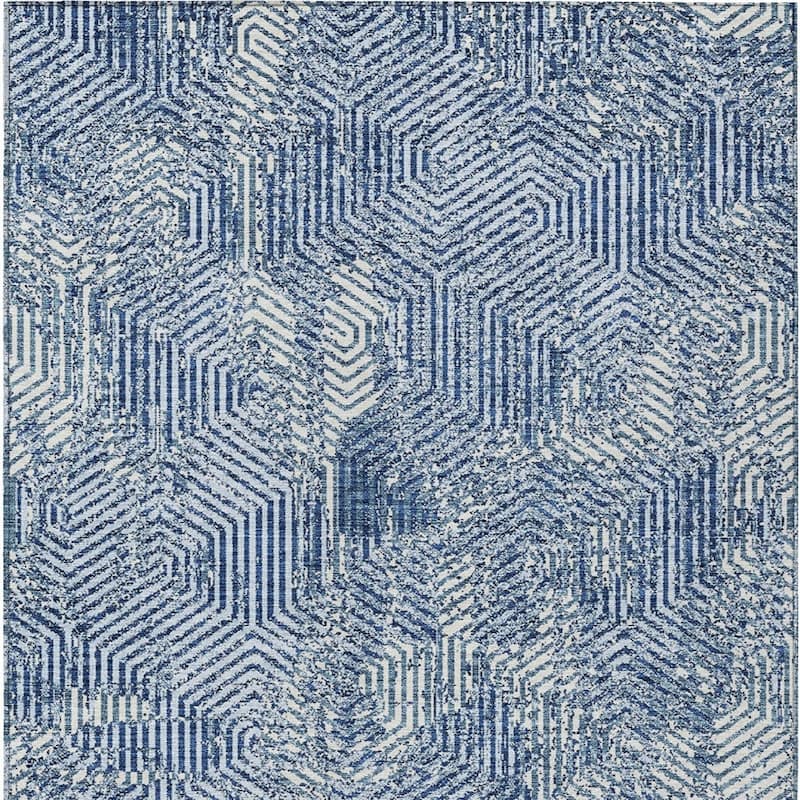 HomeRoots Geometric Transitional Rectangle Outdoor Rug