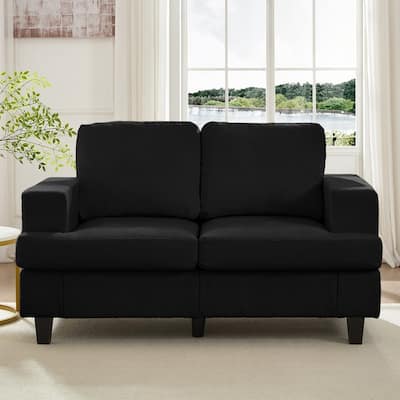 Mixoy W56"Loveseat Sectional Sofa,Chenille Fabric Cloud Sleeper Comfy Upholstered 2-Seater Couches