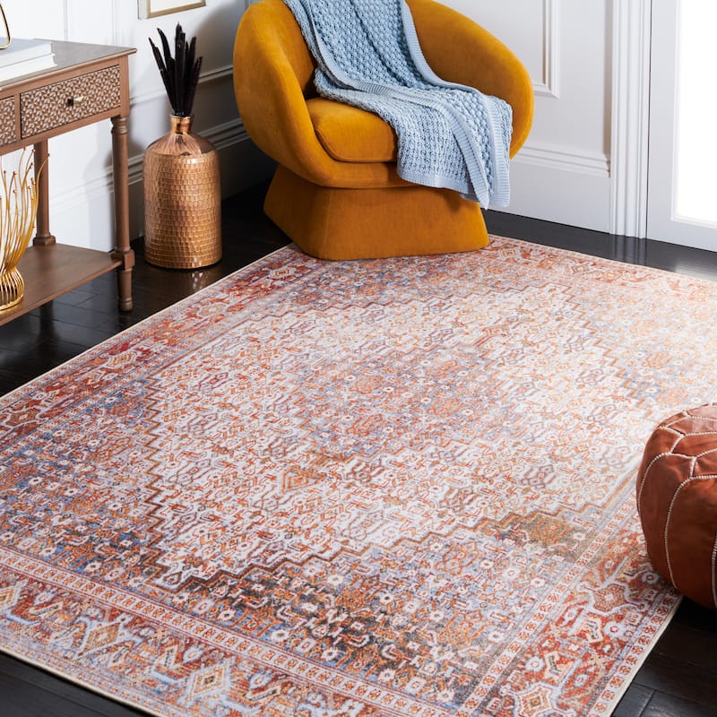 SAFAVIEH Tucson Machine Washable Slip Resistant Zada Traditional Rug