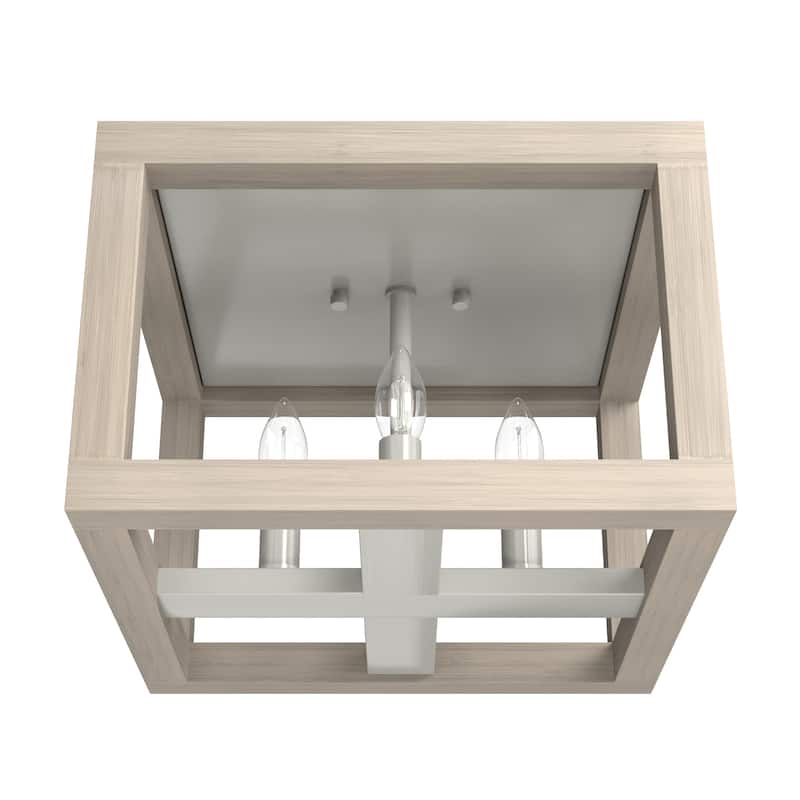 Hunter Squire Manor 4-Light Flush Mount - Modern Farmhouse, Transitional - Damp Rated!