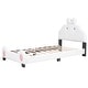 preview thumbnail 9 of 7, Kids Twin Upholstered Platform Bed Frame with Cute Headboard and Footboard, Wooden Cartoon Platform Bed for Small Living Spaces