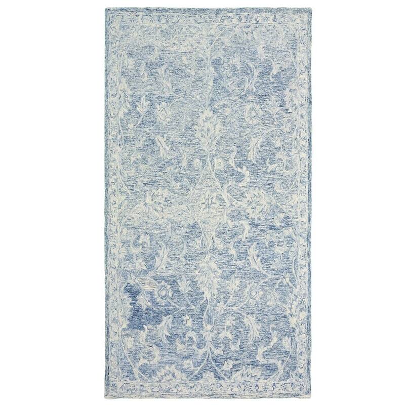 Sevita Blue Hand-tufted Wool Oriental Area Rug