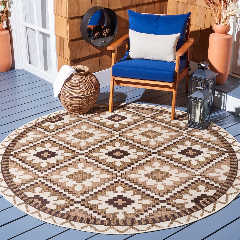 SAFAVIEH Veranda Bukuroshe Indoor/ Outdoor Waterproof Patio Backyard Rug