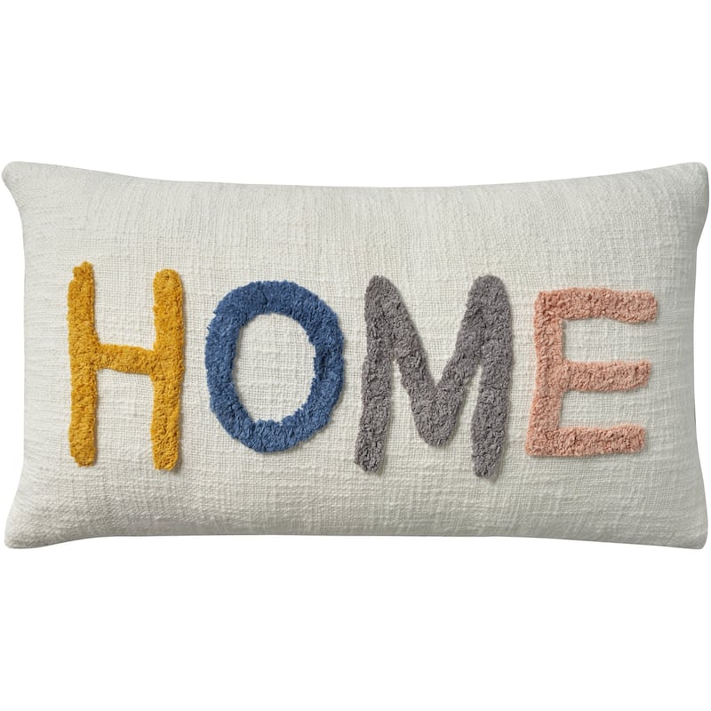 Mina Victory Lifestyle Quotes & Sayings Throw Pillow - Multicolor - 12" x 21"
