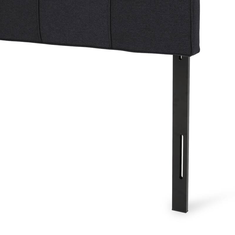 King Size Headboard, Linen Upholstered Headboards with Metal Leg, Square Stitched Design