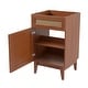 preview thumbnail 32 of 45, Javer Bohemian Rattan Freestanding 2-Shelf Bath Vanity Cabinet Base Only (Sink Basin not Included)