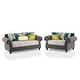 preview thumbnail 3 of 8, Furniture of America Brin Traditional Grey 2-piece Living Room Set