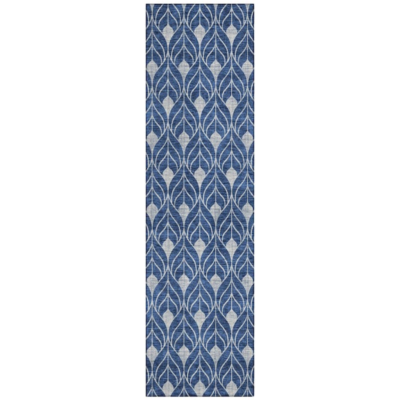 Machine Washable Indoor/ Outdoor Chantille Contempoary Geo Rug