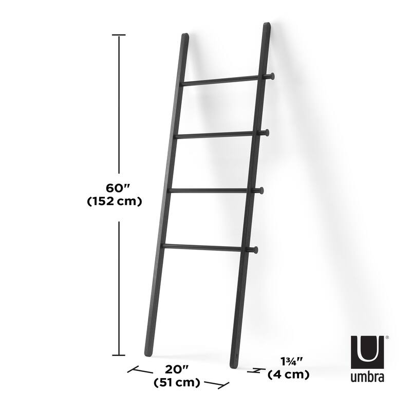 Umbra 1017445 Leana 1-9/16" Wide Poplar and Steel Towel Rack