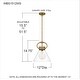 preview thumbnail 8 of 6, Webster 1-Light Weathered Brass Mini Pendant
