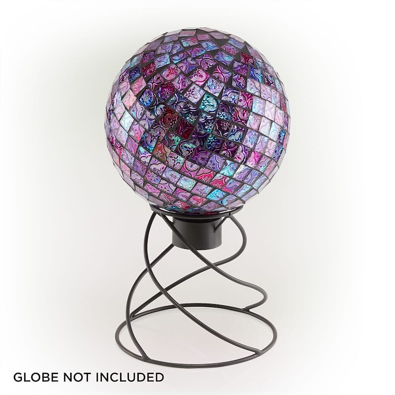 Alpine Corporation 8" Tall Indoor/Outdoor Spiraling Metal Gazing Globe Display Stand