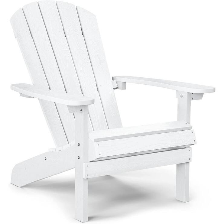 WINSOON All Weather HIPS Outdoor Plastic Adirondack Chair - White