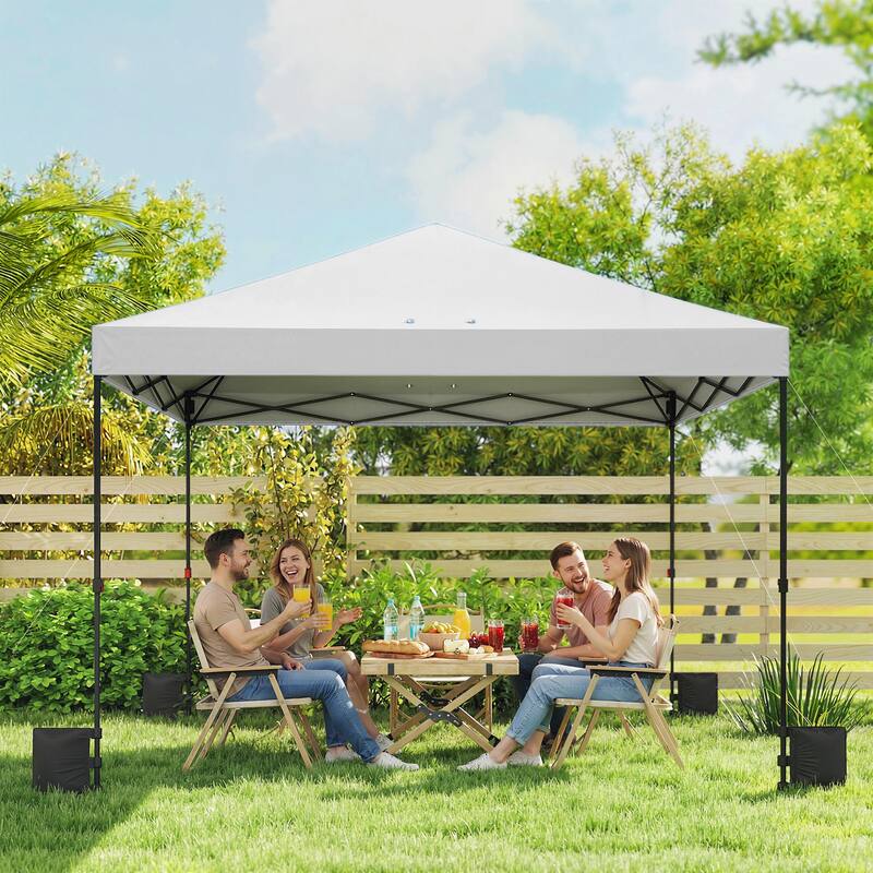 Outsunny 10 x 10 ft Pop Up Canopy Tent with One Push Setup, Easy Setup Outdoor Portable Instant Canopy Shelter