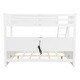 preview thumbnail 4 of 25, Wood Twin XL over Queen Bunk Bed with Shelves, Storage Cabinets, USB Ports, Bunk Bed Frame w/Slats Support, No Box Spring Needed