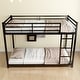 preview thumbnail 20 of 23, Heavy Duty Metal Twin over Twin Bunk Bed with Noise Reduction and Safety Guardrail, Convertible to 2 Beds, 12" Under-Bed Storage