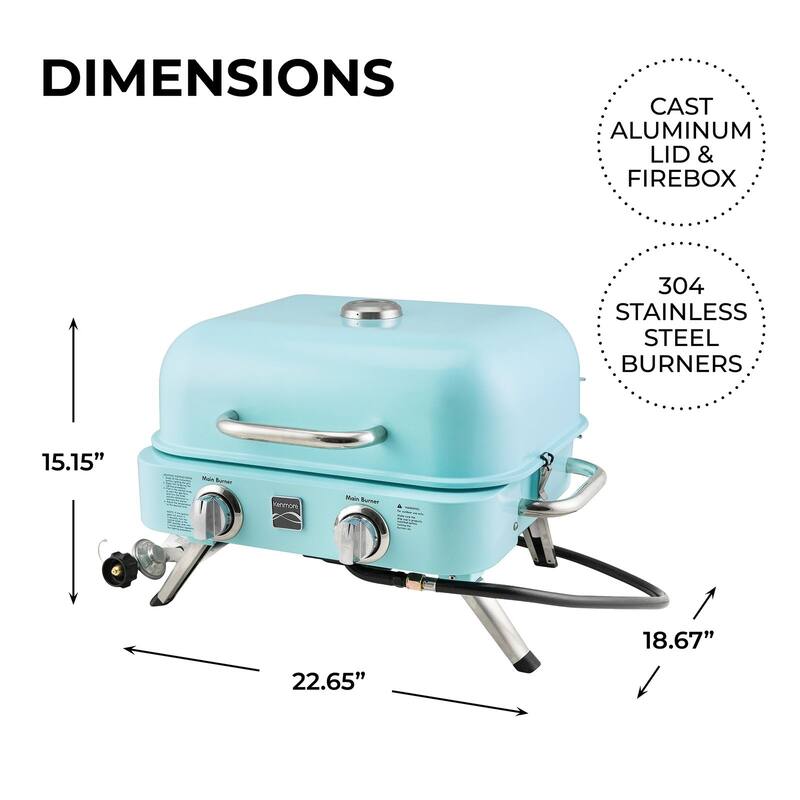 Kenmore 2-Burner Retro Portable Gas Grill