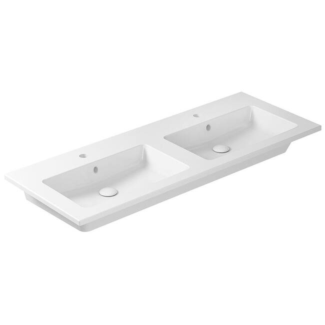 WS Bath Collections Drop 121.01 DBL Drop 47-5/8" Rectangular Ceramic - Glossy White