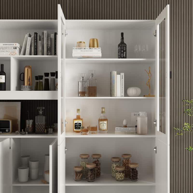 Combined BookShelves Kitchen Cabinet Display Cabinet Pantry Bookcase