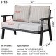 preview thumbnail 24 of 42, OVIOS Outdoor Steel Frame Bench Wicker Stripes Pattern Cushion Loveseat