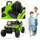 preview thumbnail 12 of 13, Electric Car with Front LED Lights and Horn - Green