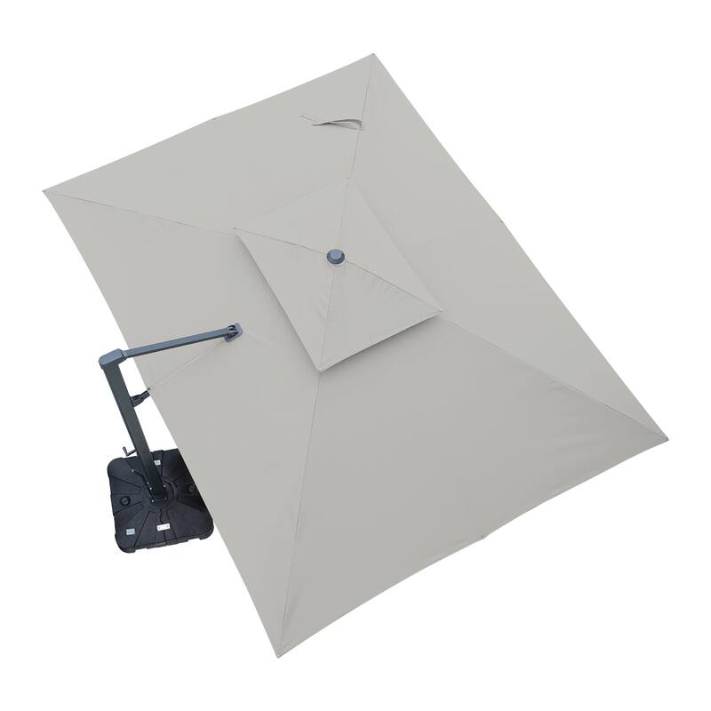 13-Ft Aluminum Dual-Roof Cantilever Umbrella
