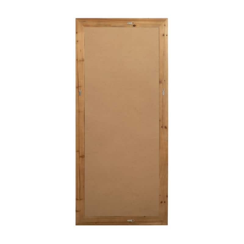 Full Length Rectangular Solid Wood Framed Wall Mirror in Walnut - 71"x31"