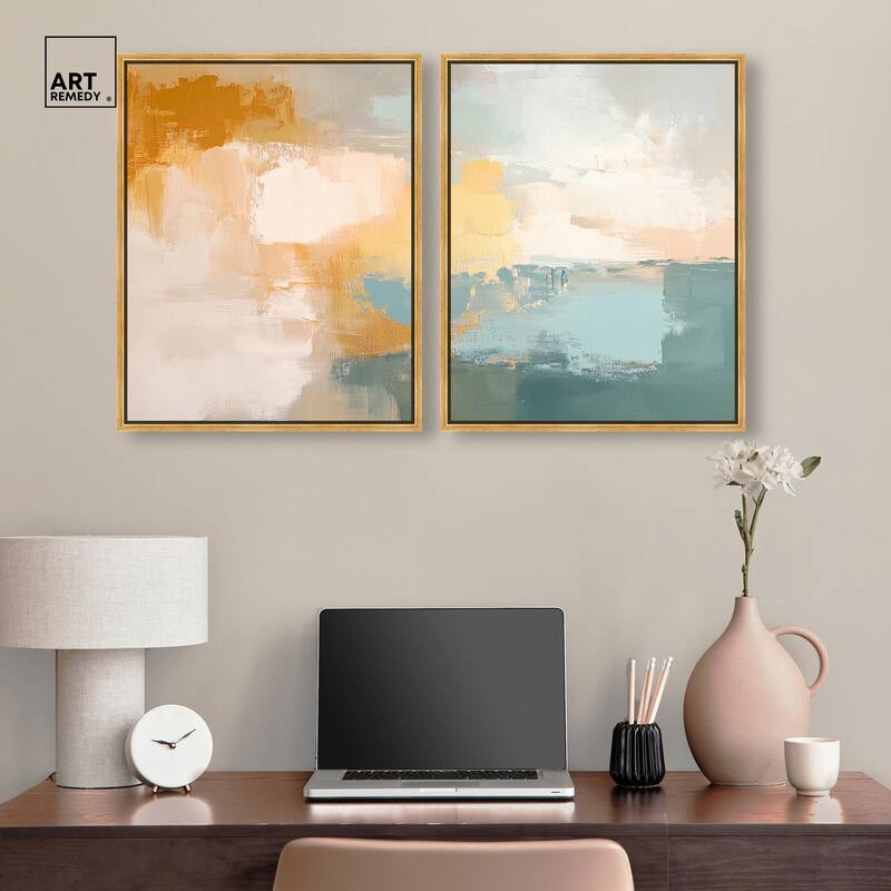 Muted Melody I Canvas Set of 2 by Art Remedy