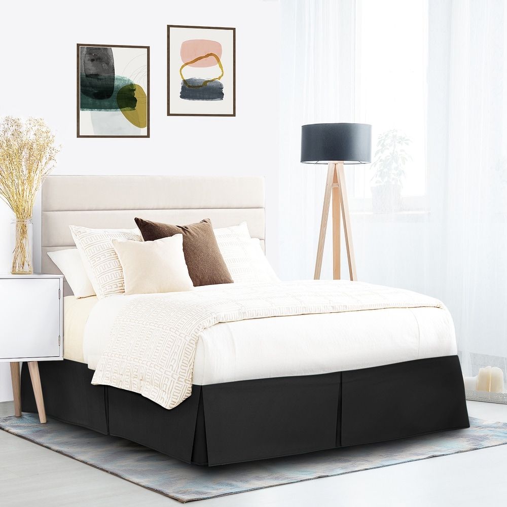 Black ruffle bed skirt full store
