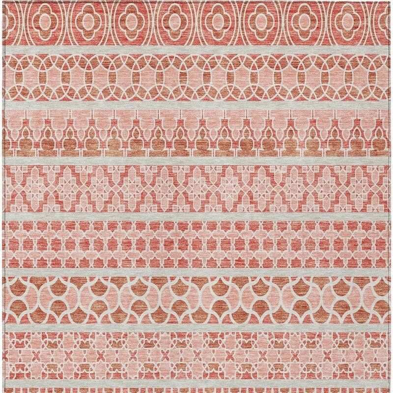 HomeRoots Quatrefoil Transitional Rectangle Outdoor Rug