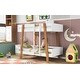 preview thumbnail 4 of 6, White Twin Size Solid Pine Wood Loft Bed with Rolling Cabinet, Shelf, Tent, Guardrails & Built-in Ladder
