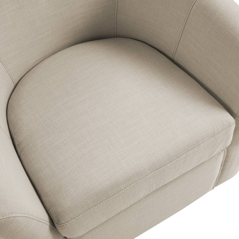 Set of 2 Modern Upholstered Swivel Barrel Chair Living Room Accent Chair